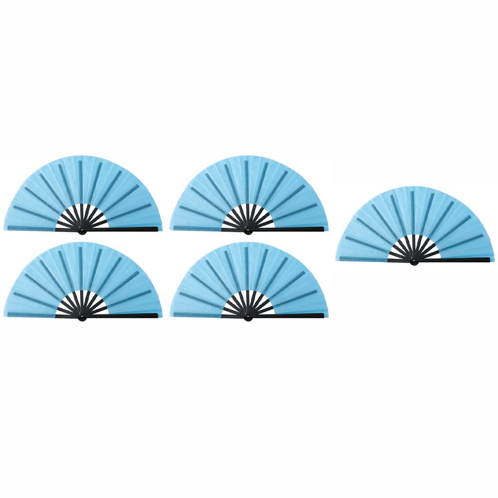 Juego de 5 Abanicos Grandes de Danza Plegables de 13 Pulgadas: Perfecto para Fiestas, Bodas y Plegado al Aire Libre--Abanicos Abanicos de Baile Cuadrado Piezas de Decoración
