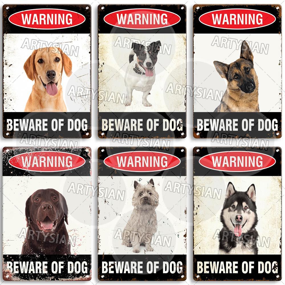 Beware Of Dogs Metal Sign Bichon Bulldog Schnauzer Pit Bull Shar Pei Chihuahua Maltese Greyhound Cairn Staffordshire Great Dane