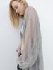 ATELIER NAIN Stripe Cover Up Oversized Shirt (Bl-4430)