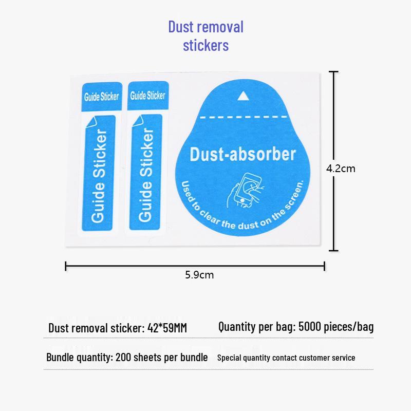 

1+2 Wet & Dry Mobile Screen Cleaning Kit: Tempered Film, Dust Removal Sticker, Alcohol Pad