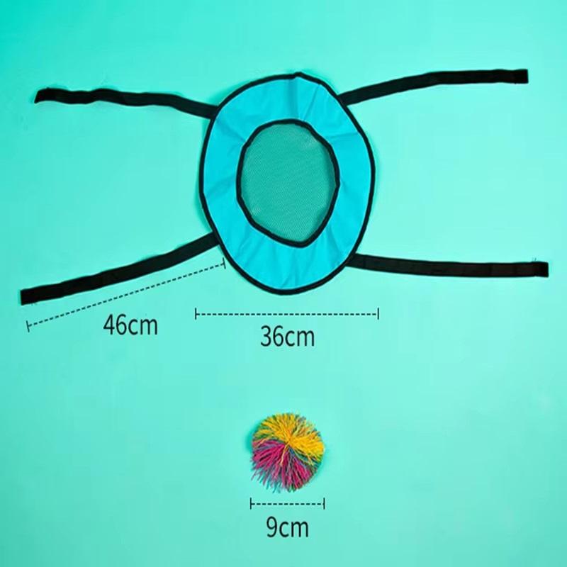 Kids Outdoor Throw Toss Sphere Toy Sets Parent-Child Interactive Tactile Play Double Throw Catch Elastic Sphere Kid Motion Gift