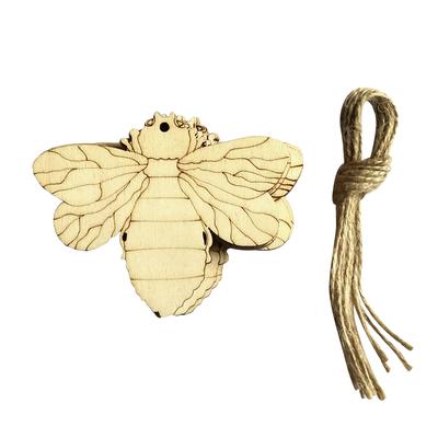 10 Laser Cut Fairy Butterfly Wood Tag String Xmas Tree Embellishments Craft