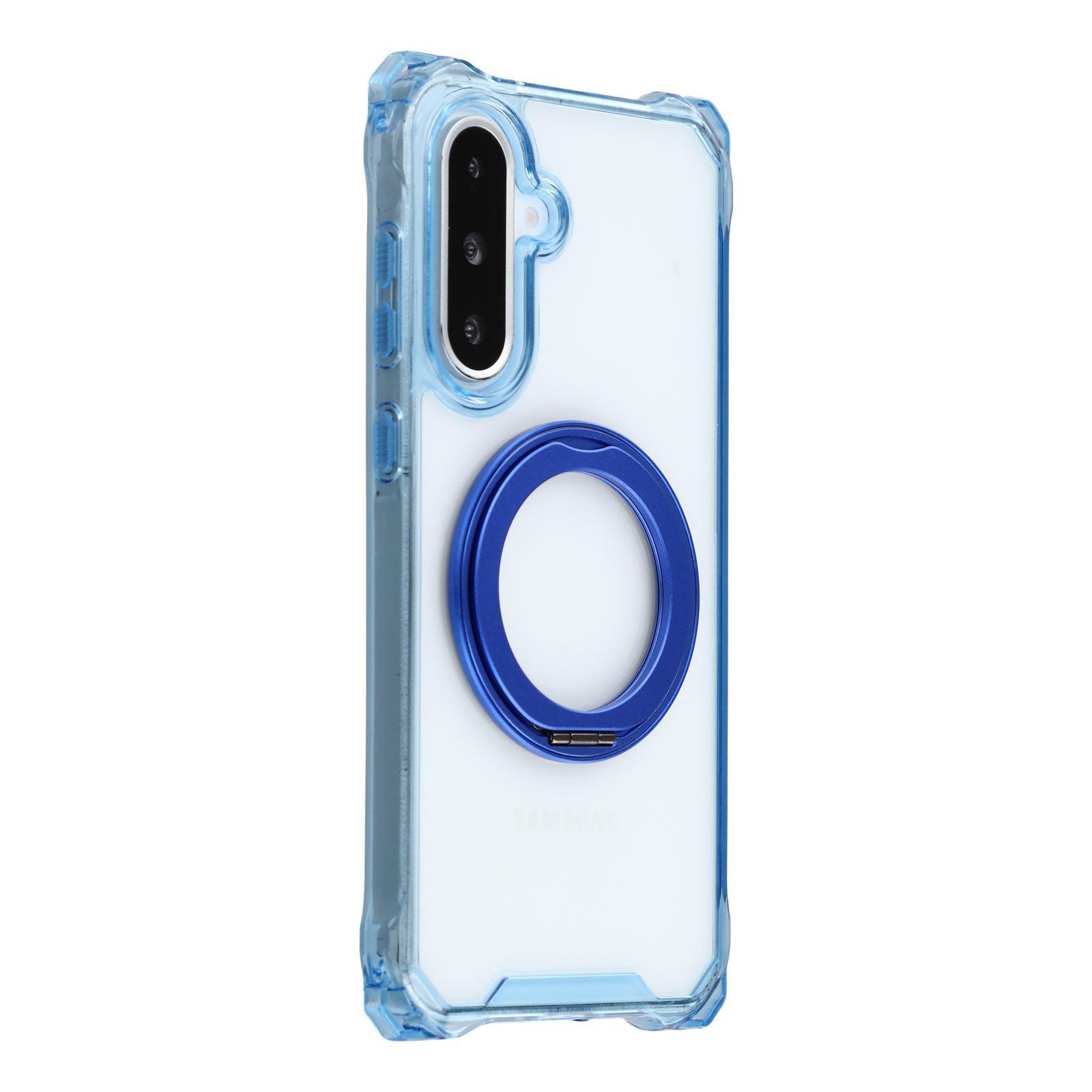 

For Samsung Galaxy A26 5G Magnetic Case Ring Kickstand TPU+PC Phone Cover Blue