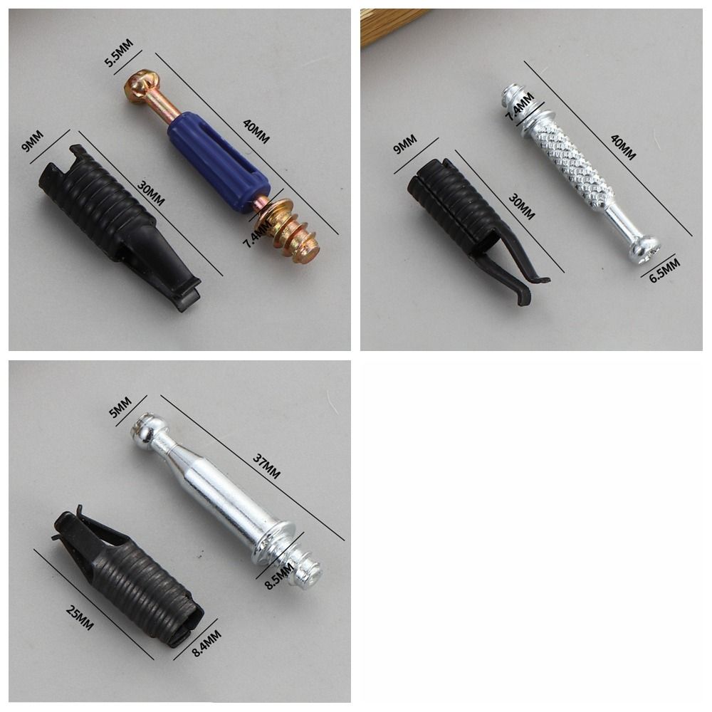 50 pcs Eccentric Wheels Furniture Connecting Kit Hardware Fitting Side Nut Screw Nut Connectors Link Fixer 2-in-1 Connector Bolt