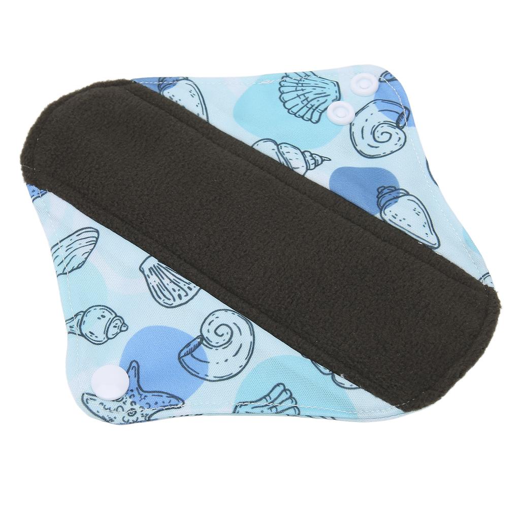 Opakovaně použitelná hygienická vložka z bambusového uhlí, přenosná, měkká, s potiskem, elegantní, pratelná menstruační vložka pro