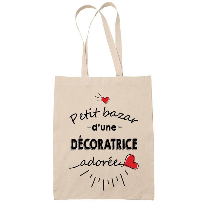 Tote bag - PLANETEE - Décoratrice adorée femme - Coton - Imprimé en France - Beige