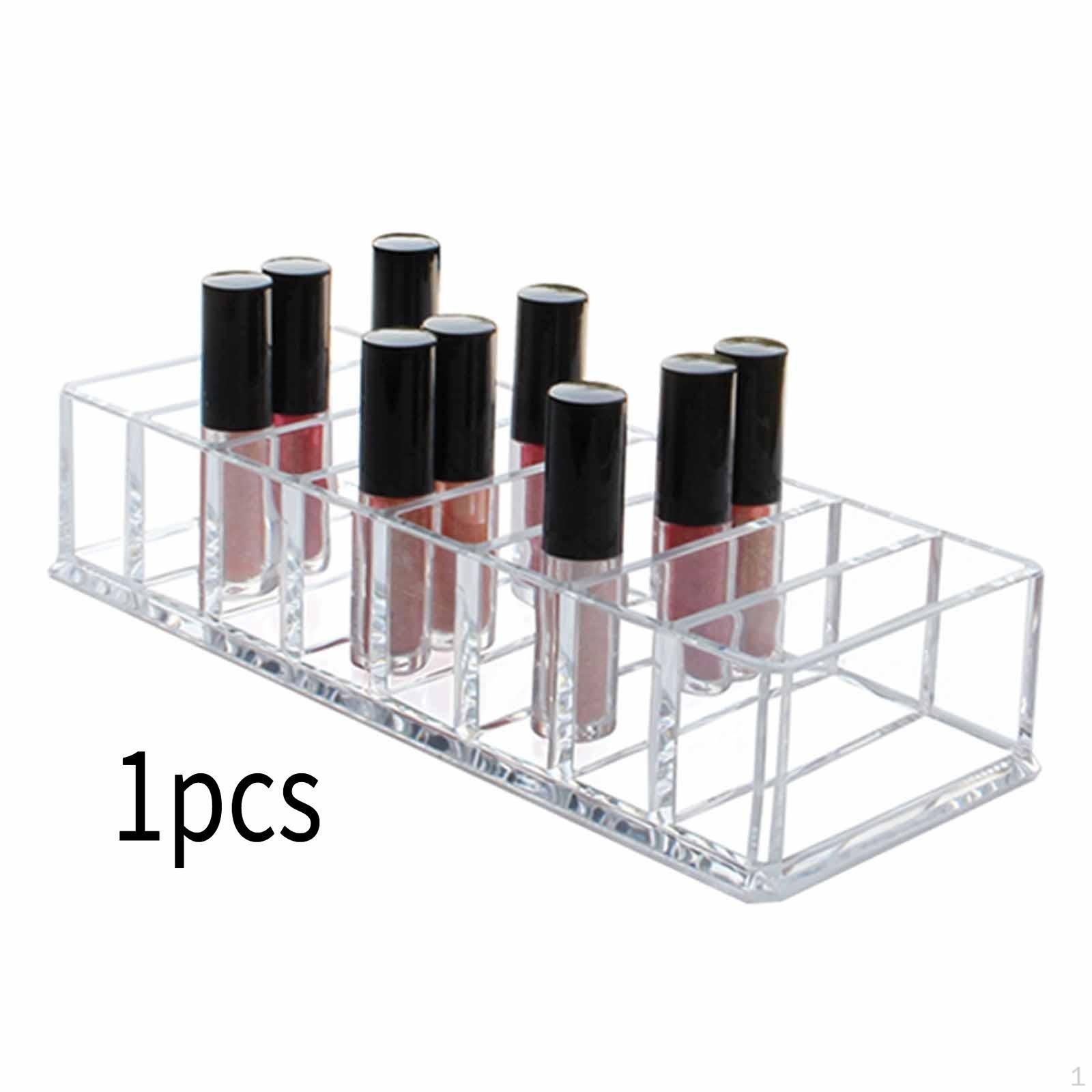 

Acrylic Makeup Compact Organizer, 8 Cube Sections Lip Gloss Holder Cosmetic