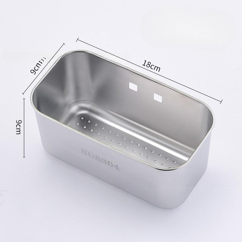 Stainless Steel Drain Basket Kitchen Sink Rack Wash Basin Sink Filter Triangular/square Fruit Vegetable Drainer Storage Rack
