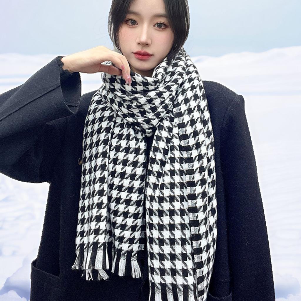 Qiandongge Scarf Shawl Dual-purpose Women's Autumn and Winter Thickened Warm Scarf Men's Clothing Gifts Live Broadcast Benefits