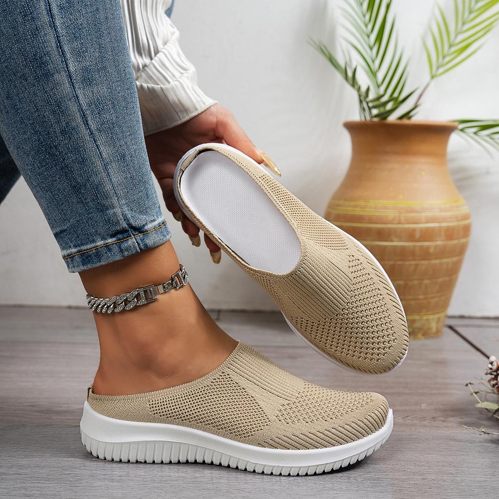 Shoes women's summer new women's half slippers breathable fashion lightweight versatile women's shoes casual one-pedal mother shoes