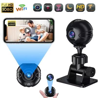 Bärbar Minikamera Wifi Smart Hem Säkerhet Trådlös IP Övervakningsvideokamera 1080P HD Mörkerseende Liten Inomhus Babymonitor