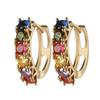 2021 Hot Sale Real Silver Color Dazzling CZ Hoop Earrings For Women Fashion Brand Gold Color  Gift