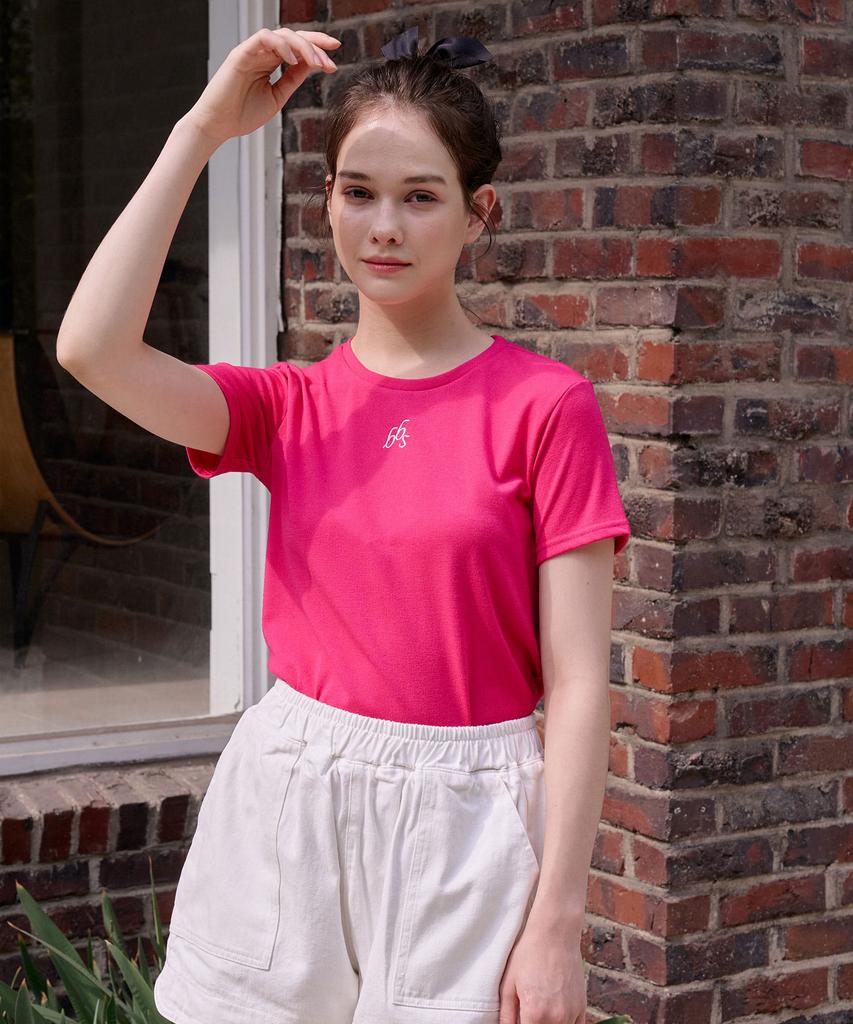 BIBYSEOB Basic Tight T-Shirt Pink [T42]