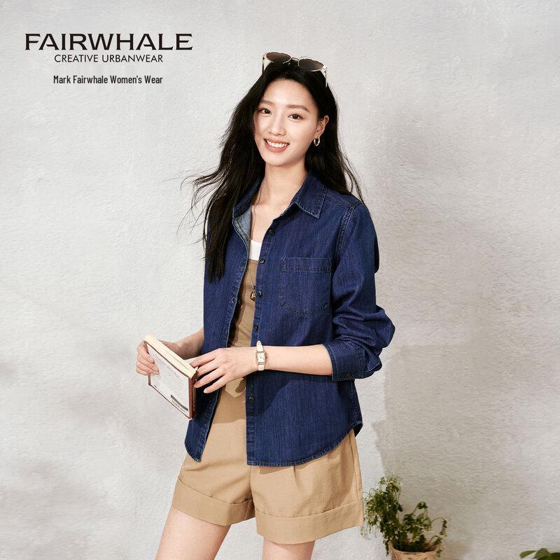Mark Fairwhale Women s Retro Denim Long-Sleeve Shirt XL