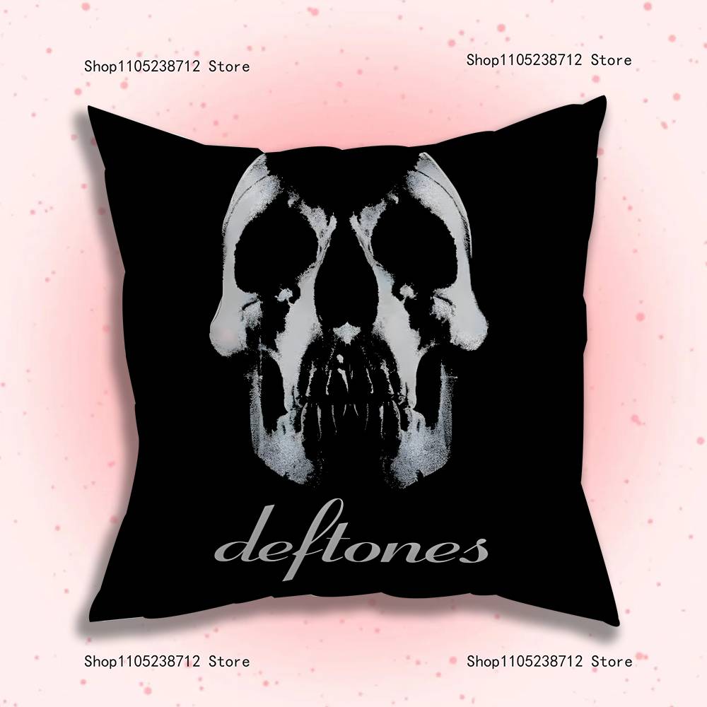 Retro Band D-Deftones Pillow Covers Cartoon Sofa Decorative Home Double-sided Printing Short Plush Cute Cushion Cover