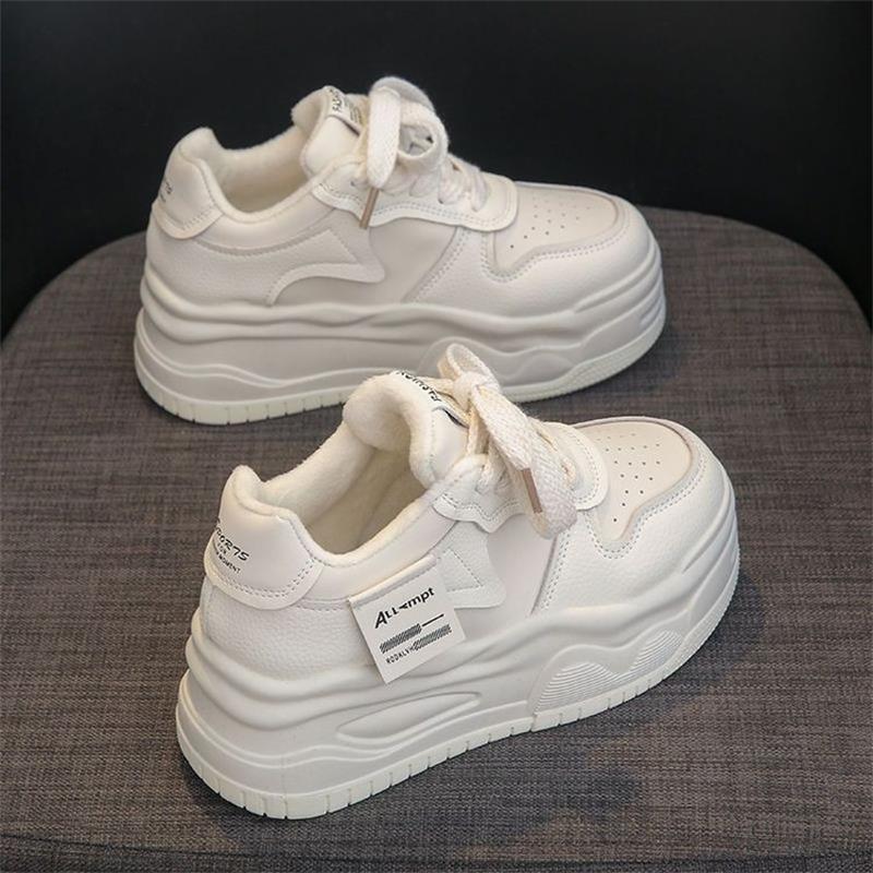 Panda little white shoes women's 2025 spring and autumn new casual thick-soled heightening dad shoes muffin sole small board shoes