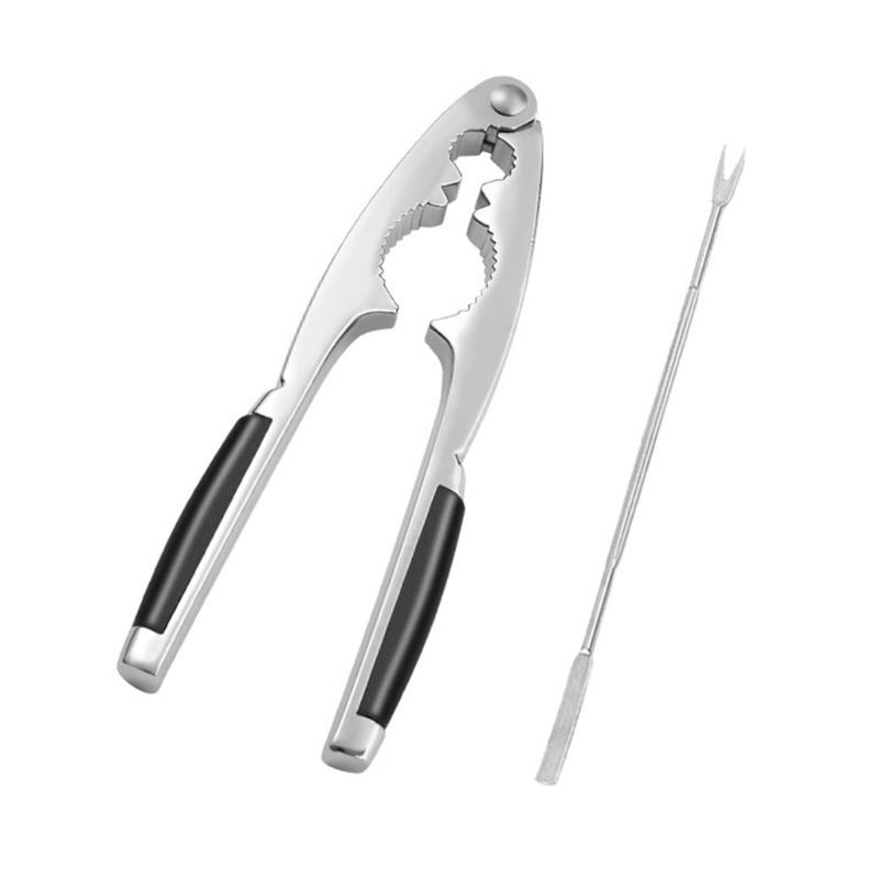 

Nutcrackers Set with Seafood Needle Multipurpose Zinc Alloy Nut Cracker Walnut Opener Tool Practical Kitchen Accessories 1