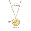 Star&Moon Coin Pendant Necklace For Women Cute Fashion Gold Color Stainless Steel Round Star&Moon Necklace Sweet Jewelry Gifts