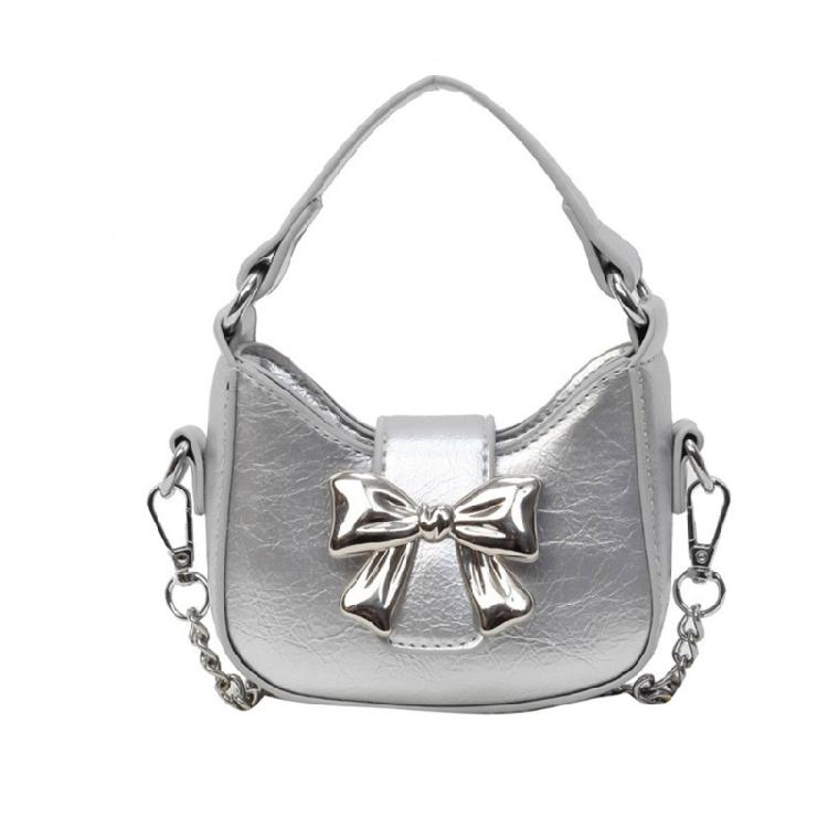 Chain Strap Messenger Bag for Women Bows Shoulder Bag PU Leather Crossbody Bag