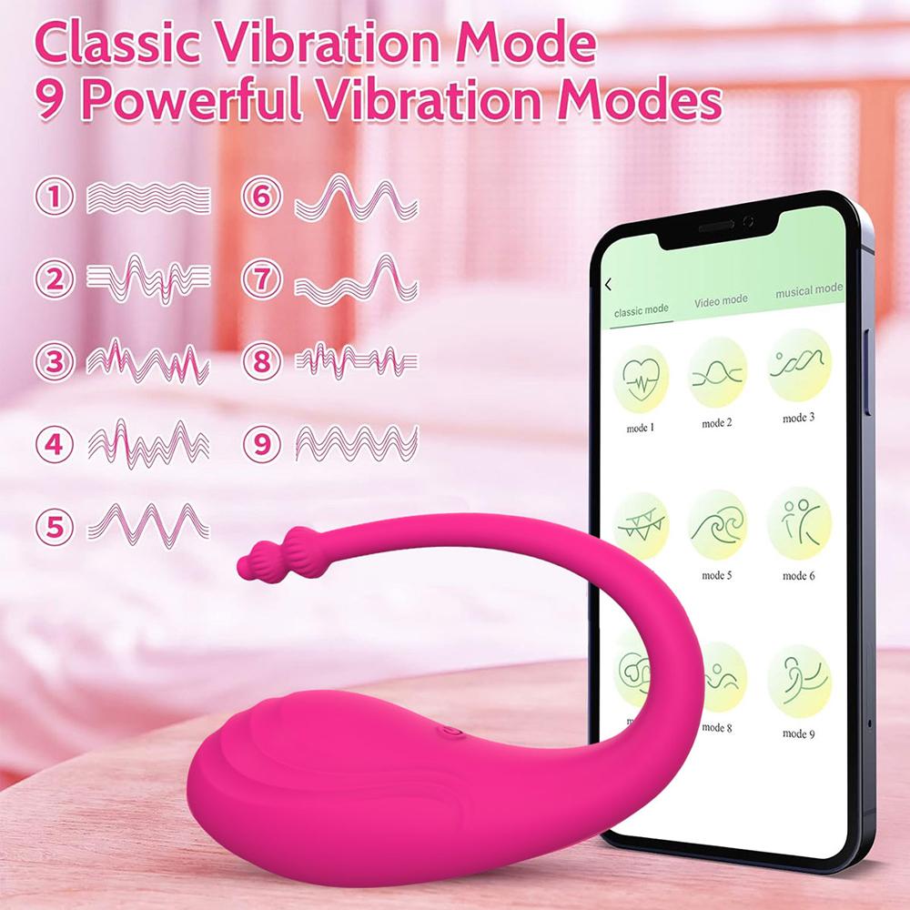 9rychlostní vaginální vibrátory ovládané aplikací G Spot Anální vibrační masáž vajíček Nositelný stimulátor Sexuální hračky pro dospělé pro páry