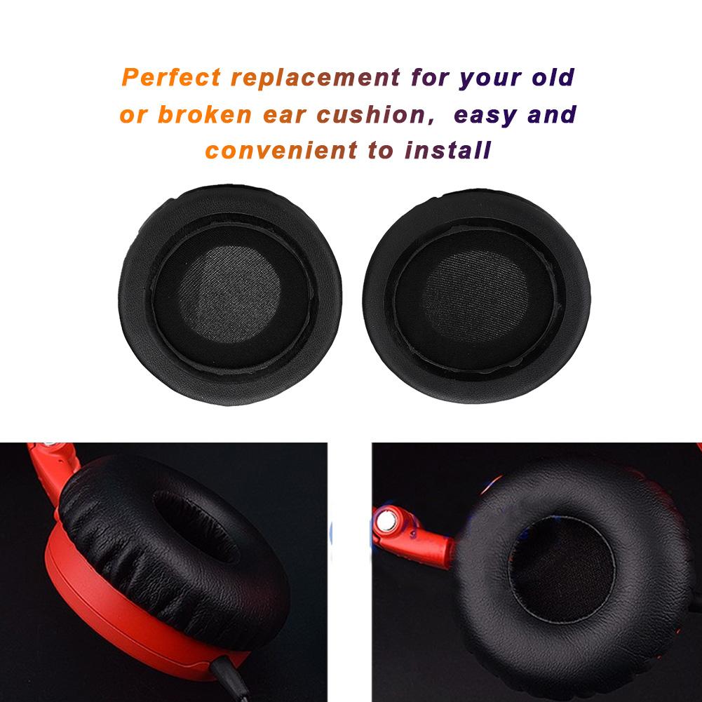 2pcs 80mm Universal Replacement Ear Pad Cushion with L R Mark for Earphone Headset