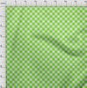 oneOone Cotton Flex Light Green Fabric Check Sewing Fabric By The Yard Printed Diy Clothing Sewing Supplies 40 Inch Wide -