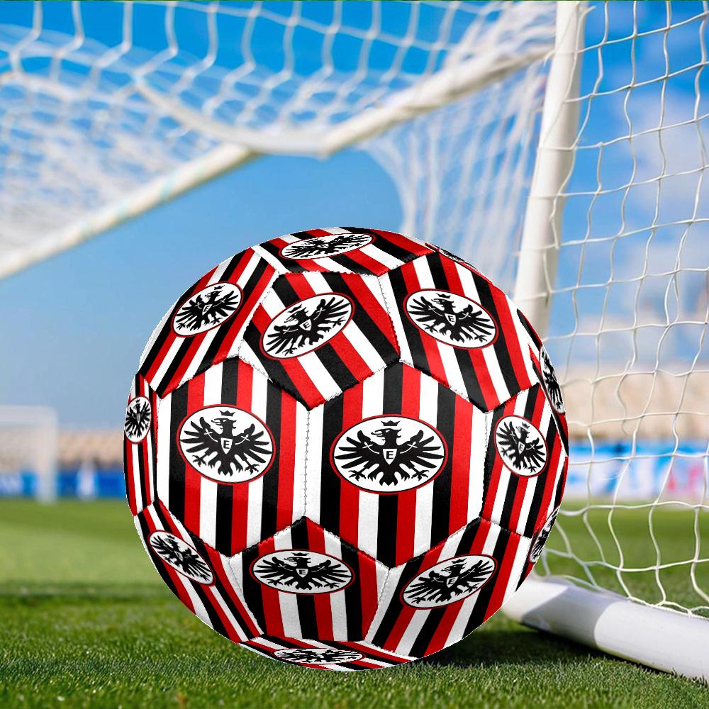 Eintracht Frankfurt Crest Size 5 Soccer Ball, Suitable for Training and Matches, High-Elasticity, Wear-Resistant Material Gift for Fan