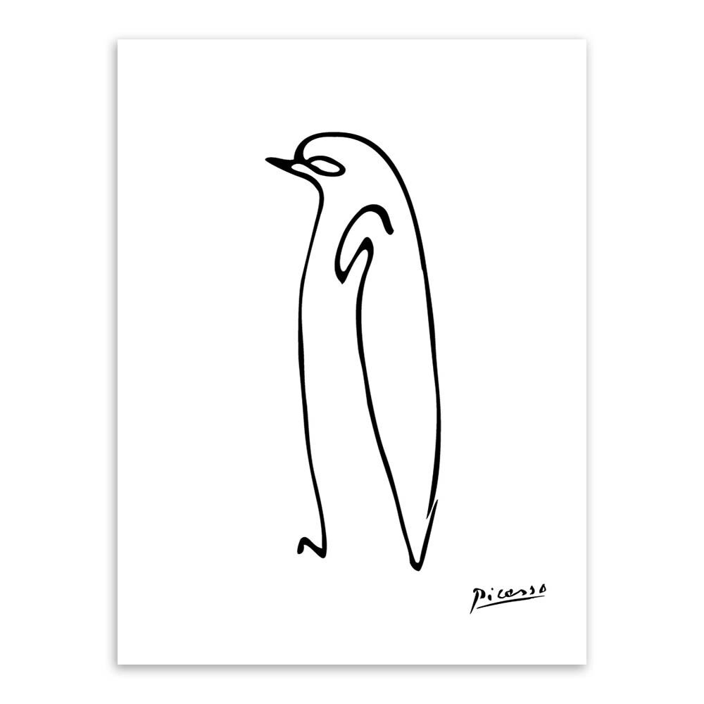 Nordic Minimalist Picasso Animals  Home Decor Nordic Canvas Painting Wall Art Figure Body Hand Posters and Print for Living Room No Frame
