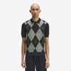 [Sharp] Argyle Knit Shirt - Black Afpm2531317-102