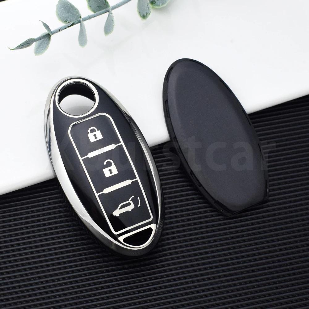 3 Tasten TPU Für Nissan Kicks Altima X-Trail Fuga Navara Leaf Note Sentra Murano Tiida Qashqai J11 J10 Micra Auto Schlüsselhülle Abdeckung