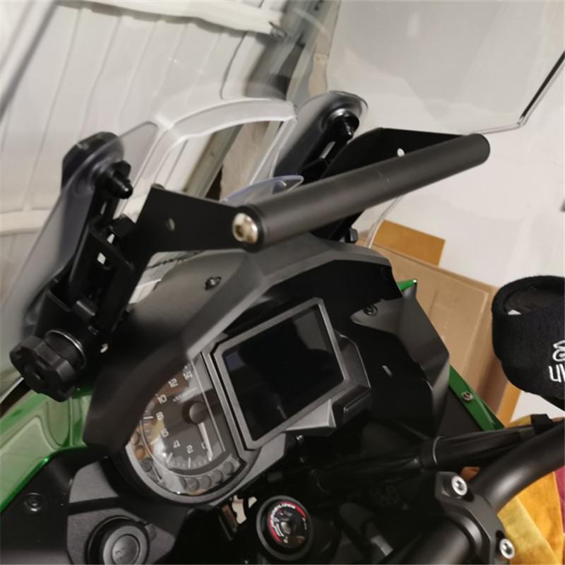 Motorcycle Smart Mobile Phone GPS Plate Bracket Supporter Stand Holder Bar FOR KAWASAKI VERSYS1000 VERSYS 1000 2017- 2018