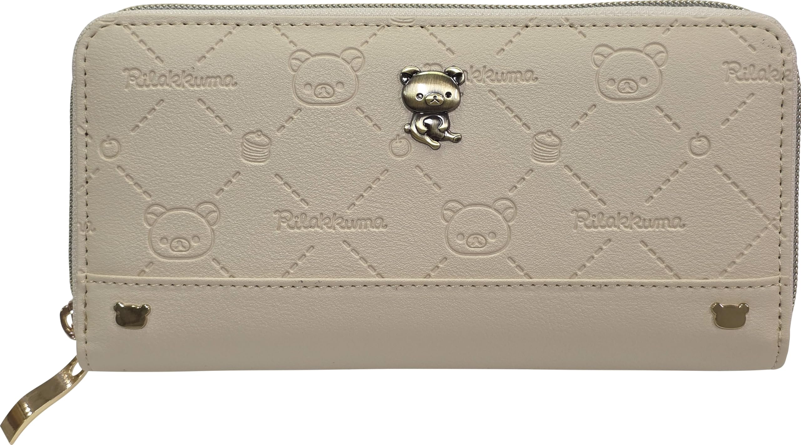 Sun Art Rilakkuma Grid Embossed Series Round Wallet Beige RK-702 6990₽