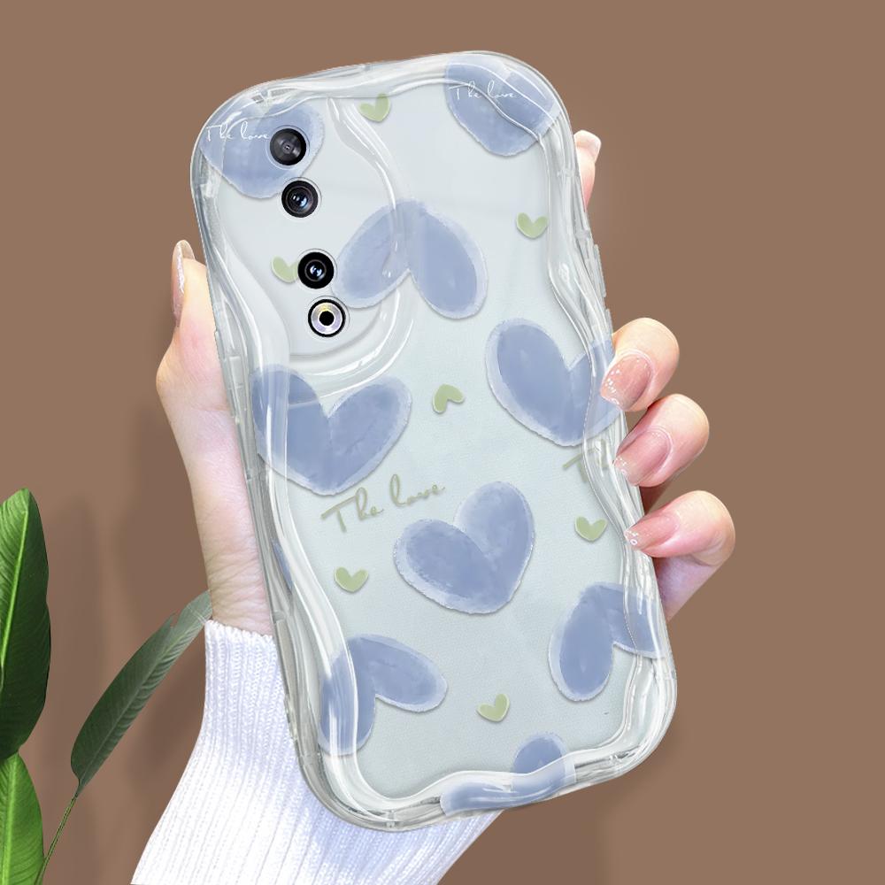 Model drăguț de desene animate Carcasă cu textura cremă cu margine ondulată Husă din silicon moale pentru telefon pentru Huawei Honor Infinix Tecno iPhone