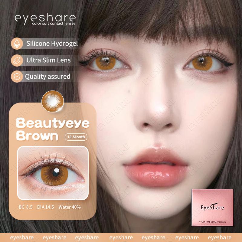 1 pár očních kontaktních čoček Barevné kontaktní čočky pro oči Velká černá kontaktní čočka Roční Móda Krása Makeup Oční čočky