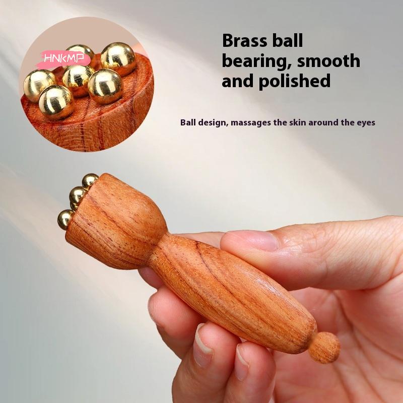 1Pc Brass Lotus Handheld Eye Massage Stick Facial Gua Sha Tool for Eye Relaxation And Meridian Acupressure Massage