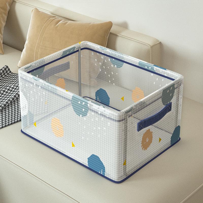 Large Capacity Desktop Snacks Cosmetics Books Toys Storage Boxes Clothing Pants Sundries Folding Organizer Basket