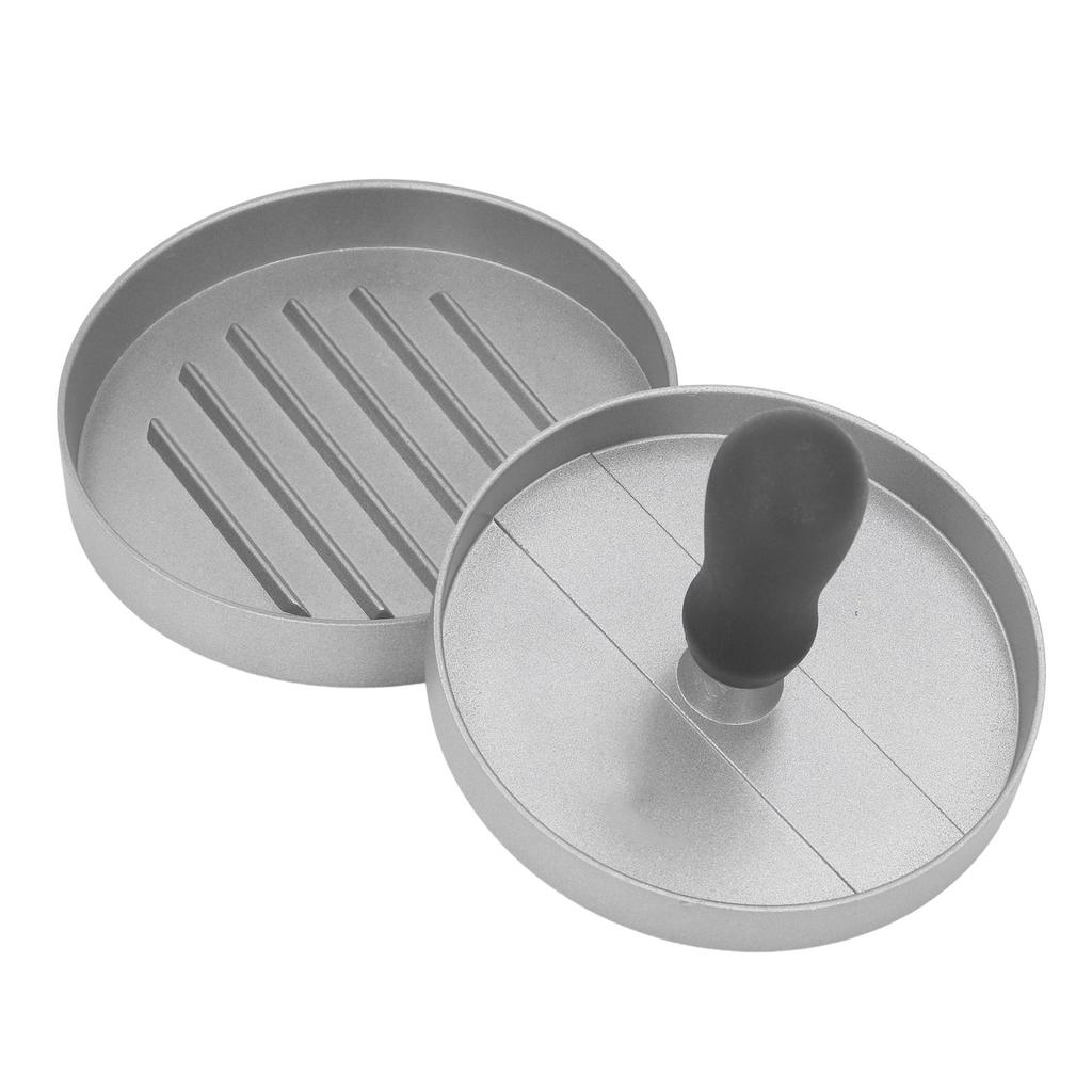 Round Hamburger Press Patty Maker Aluminum Alloy Burger Press Patty Mold for Meat Beef Camping 12cm