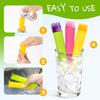 6Pcs Reusable Silicone Popsicle Molds with Lids Tubes Leak-Proof Easy One-Press Release for Homemade Yogurt Bars Juice Popsicles