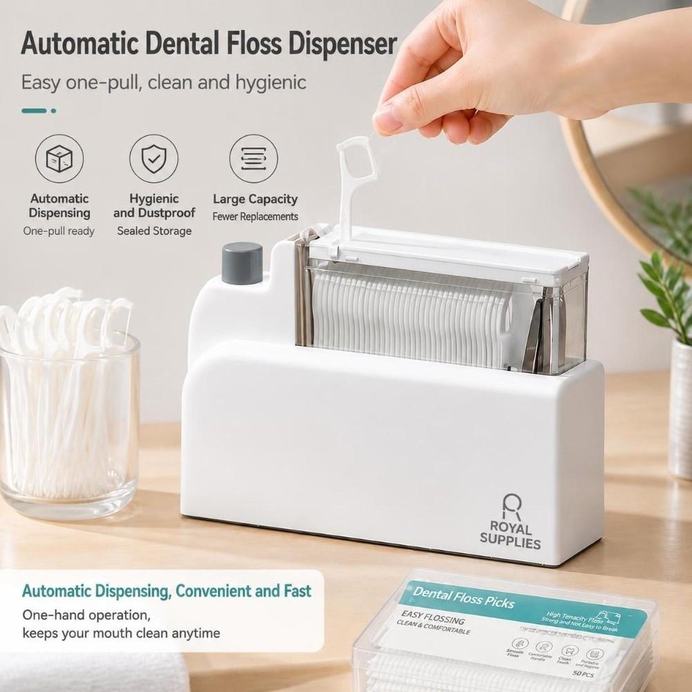 Dustproof Floss Storage Box Automatic Pop-up Oral Hygiene Care Durable Dental Floss Dispenser Home