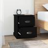 VidaXL Tables de chevet 2 pcs noir 39x39x47,5 cm bois d'ingénierie 816147