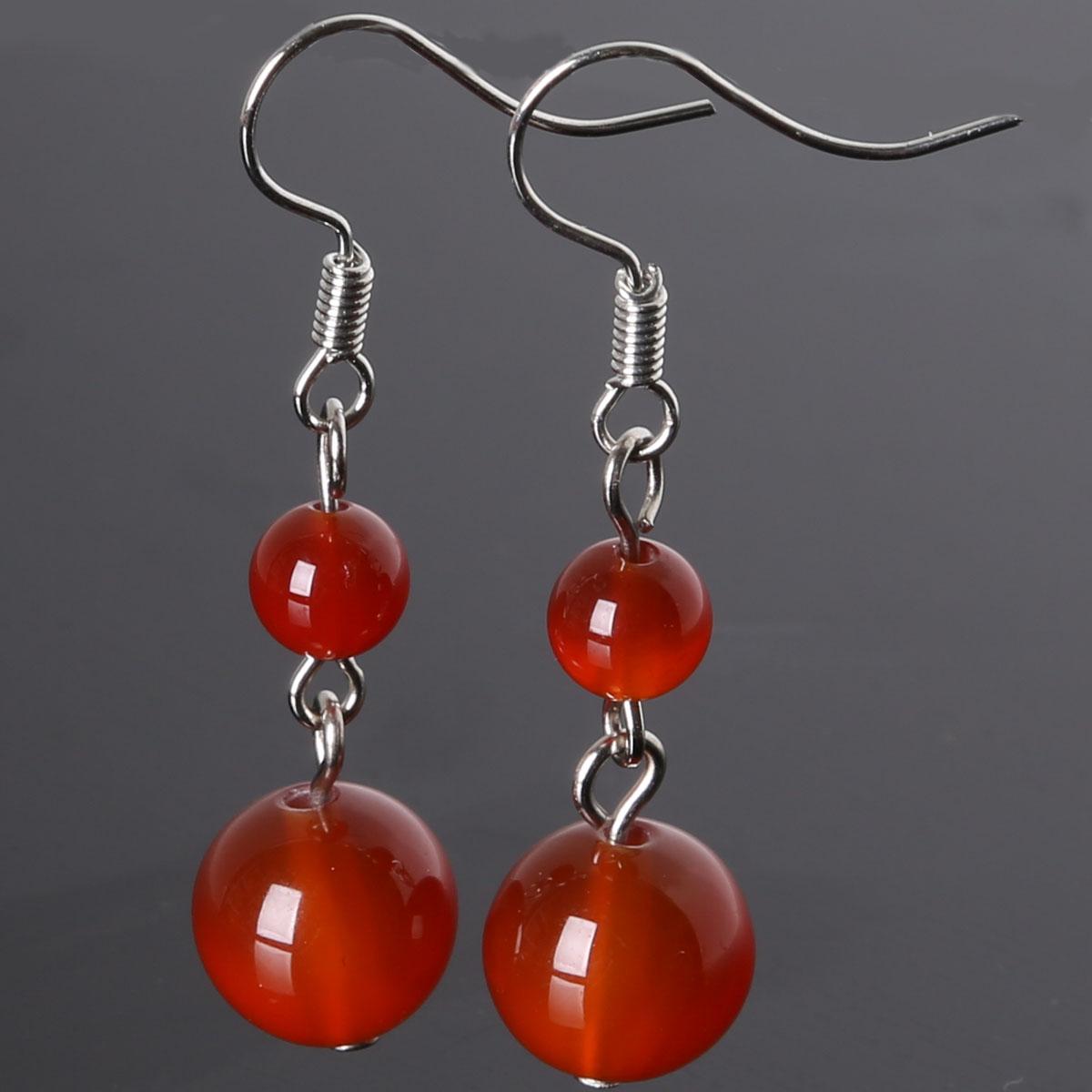 

Каменные бусины Агатовые серьги для женщин и девочек Ювелирные изделия Аксессуары