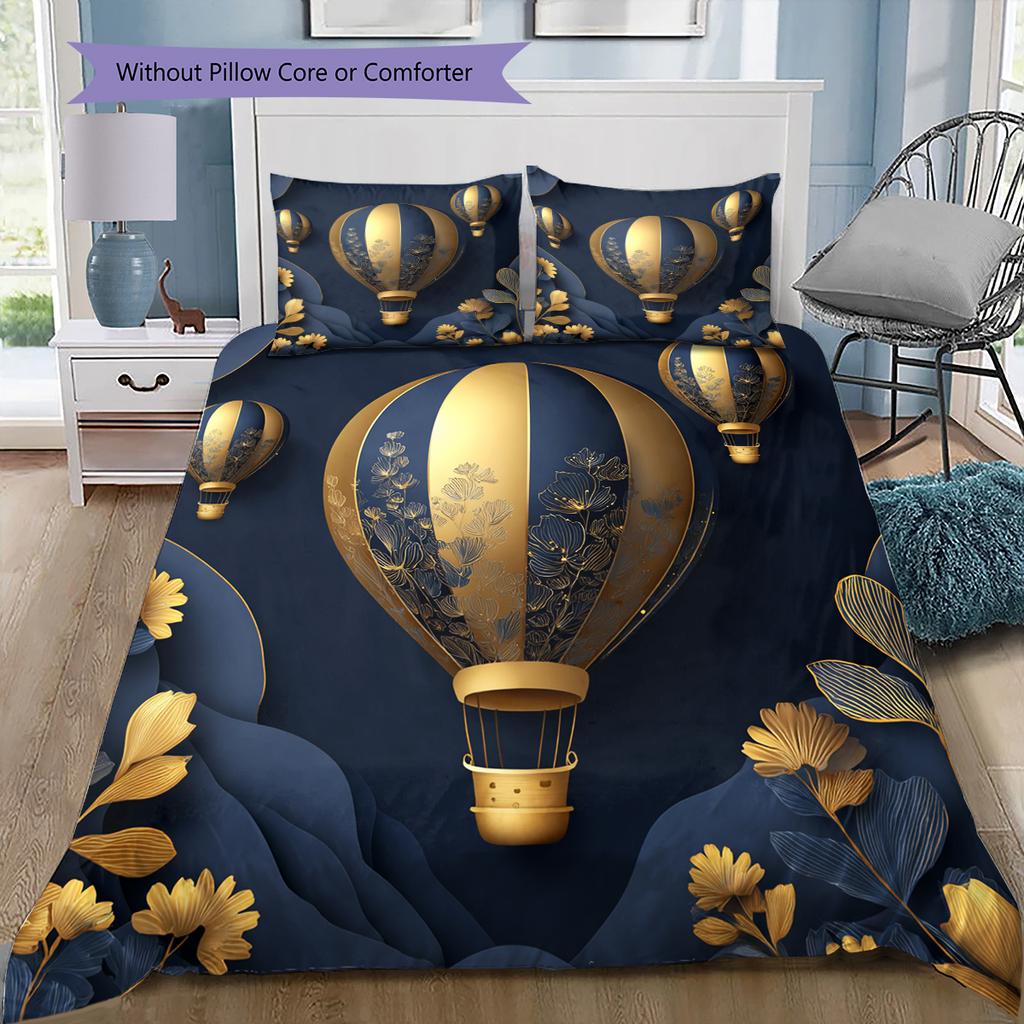 Cartoon Pattern Bedding Quilt Set Quilt Cover Pillowcase Home Decoration Birthday Gift (1 * Duvet Cover + 2 * Pillowcase, Without Core)