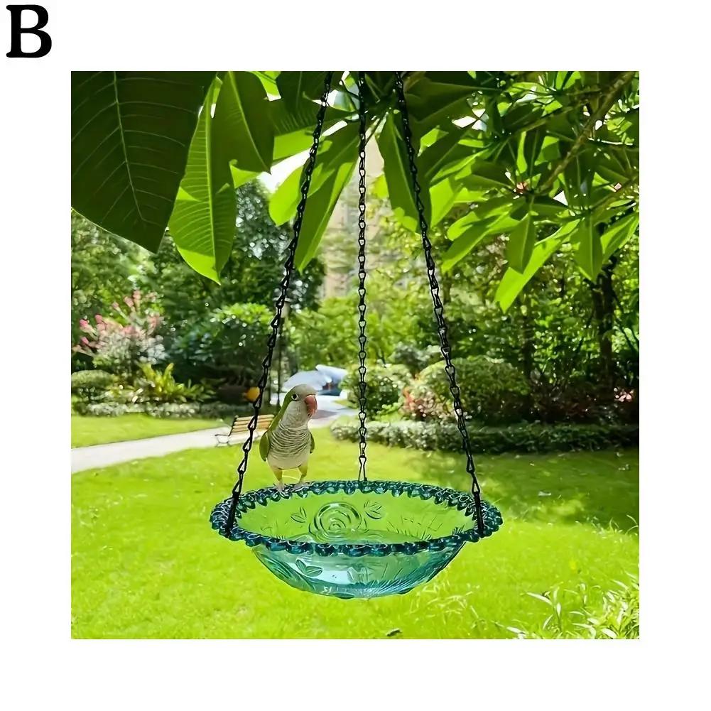 

Bird Flower Shaped Hanging Bird Feeder And Birdbath For Garden Outdoor Decor, Yard Farm And Hummingbird Feeder Supplies L3U1