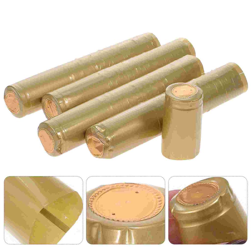 100 Pcs Bottles Homebrew Cap Family Accessories Red Heat Shrink Seal Cover PVC Capsules