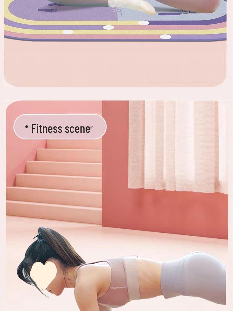 Shock Absorption Yoga & Jump Rope Mat - Thick, Wide, Non-Slip, Soundproof for Home Fitness