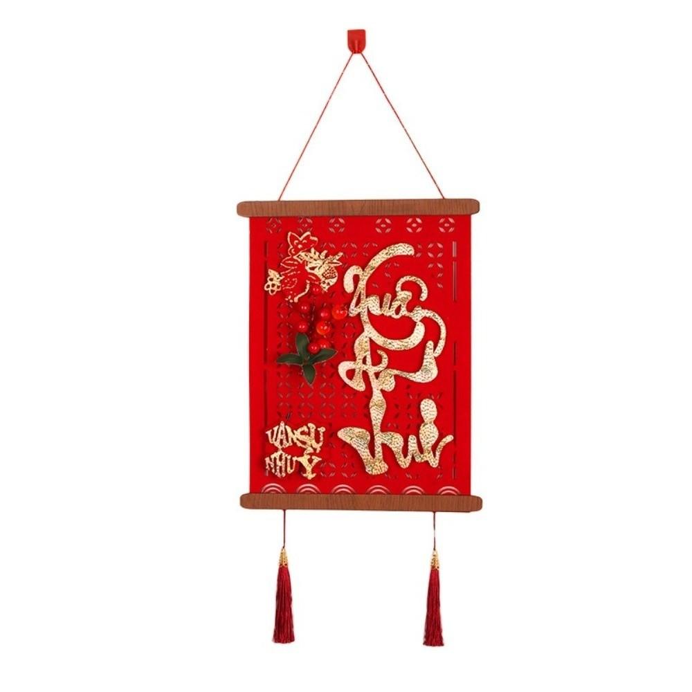 2026 Gold Blessing Words Vietnamese New Year Pendant Hanging Deco Door Hanging Decor Home Painting Pendant Festival Decor