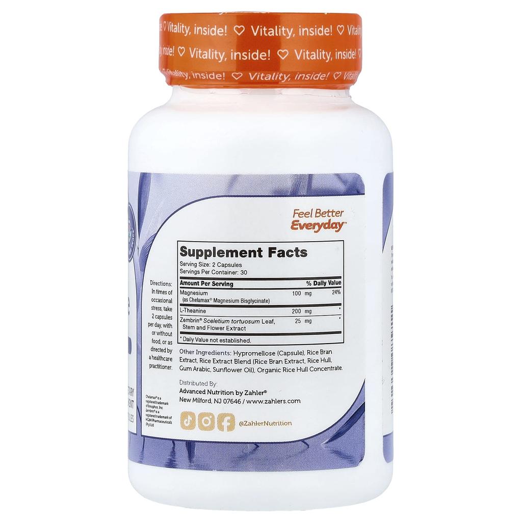 Zahler, MasterPeace, containing L-Theanine and Zembrin®, 60 capsules