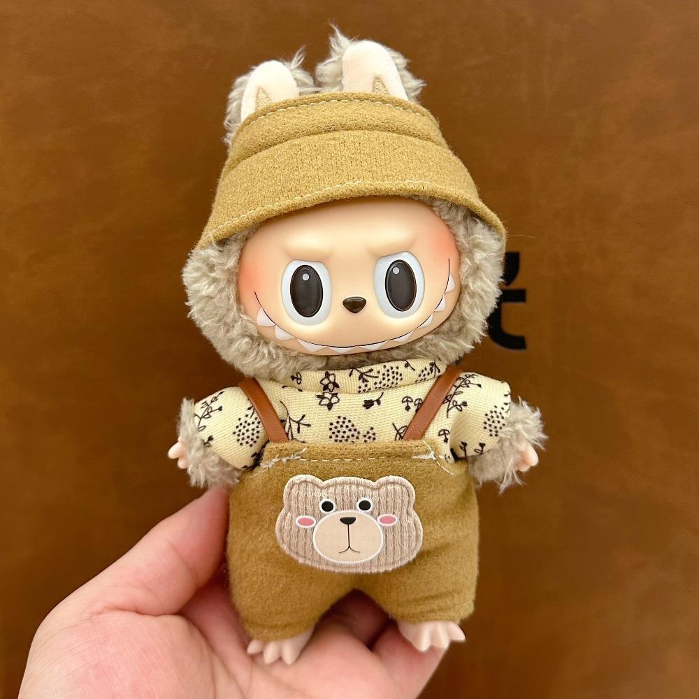 Dress Up 17cm Labubu Clothes Set T-shirt Plush Dolls Clothes Labubu Doll's Clothes  for 17cm Labubu