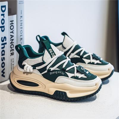 Personality Lace-up Chunky Sneakers Man Street Style Trend Men's Sneakers Low Cut Designer Platform Shoes For Man Casual Shoes