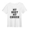 Vtipný dárek k narozeninám Mind Your Own Uterus Dámské volné tričko s krátkým rukávem Moje tělo Moje volba Práva na potrat Feminismus Tričko